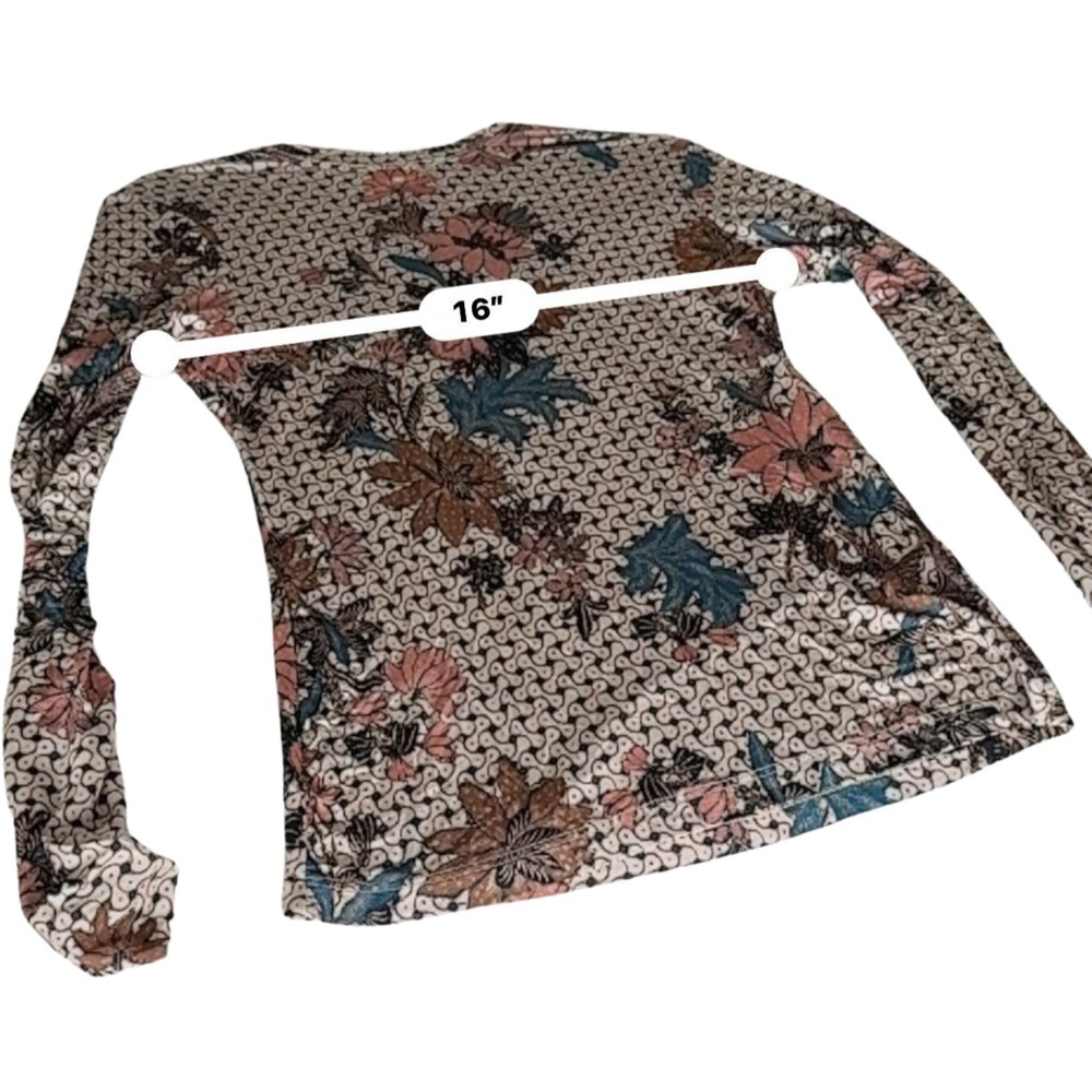 Ulla Johnson Floral Feminine Romantic Eve Top M Long Sleeve Lightweight Stretchy - Picture 7 of 8